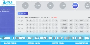 4 Càng - 3 Phương Pháp Xây Dựng Bộ Số Giúp Chốt Kèo Hiệu Quả