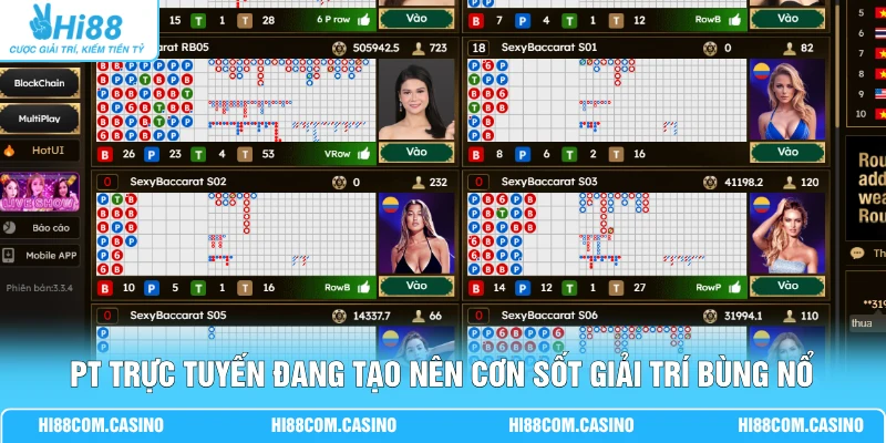 PT Trực Tuyến - Sảnh Cược Chuẩn Châu Âu Với 8 Góc Quay 4K PT trực tuyến đang tạo nên cơn sốt giải trí bùng nổ